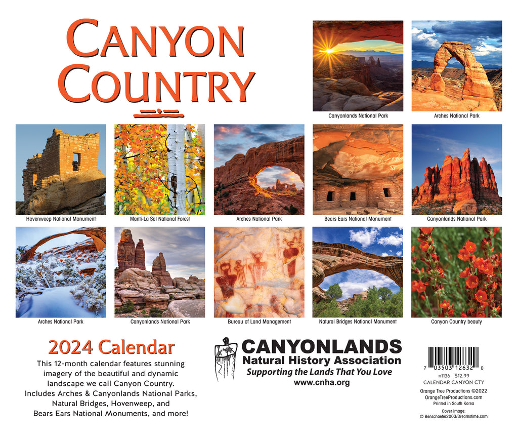 2024 Canyon Country Calendar Orange Tree Productions